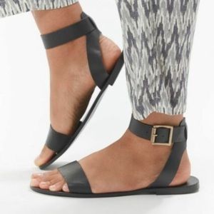 urban outfitters leather ankle strap sandal